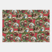 Circle 5 Photo - Merry Christmas Green and Red ラッピングペーパーシート (正面3)