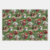 Circle 5 Photo - Merry Christmas Green and Red ラッピングペーパーシート (正面)