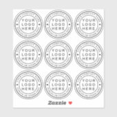 Circle Businessロゴカスタム澄ん シール (シート)