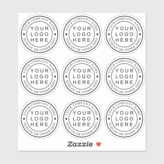 Circle Businessロゴカスタム澄ん シール (シート)