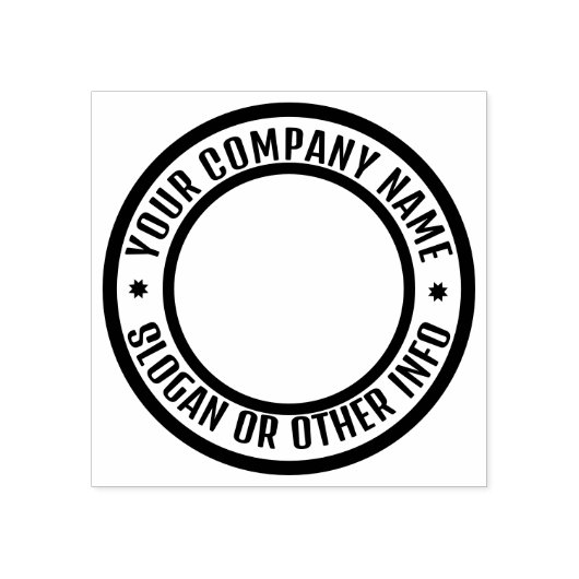 Circle Business Logo Custom Rubber Stamp ラバースタンプ (インプリント)