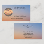 Circle Deal Logo名刺のハンドシェイク 名刺 (正面/裏面)