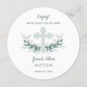 CIRCLE Dinner Plate Thank You Card Baptism 招待状