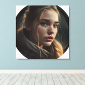 Circle girl キャンバスプリント (インサイチュ (ウッドフロア))