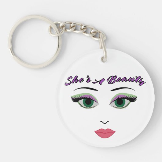 Circle Keychain -彼女は美しい キーホルダー (正面)