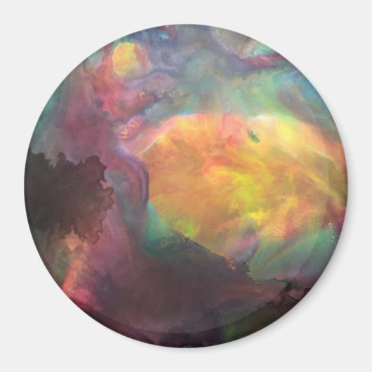 Circle Magnet with Johnson抽象芸術・アートワーク マグネット (正面)