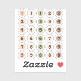 Circle numbers シール