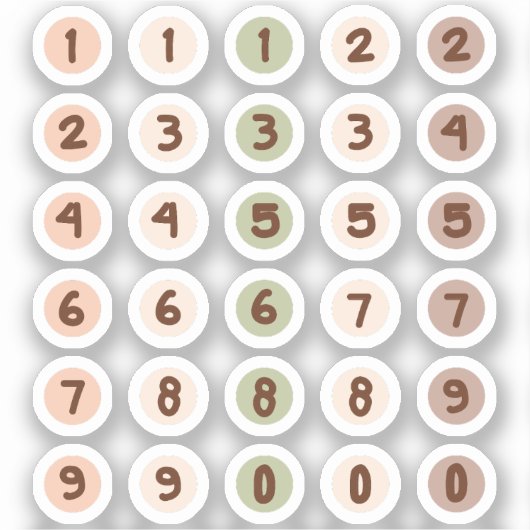 Circle numbers シール (正面)