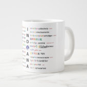 Circle of America – インディアナ言語ll ジャンボコーヒーマグカップ (正面右)