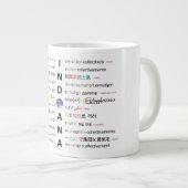 Circle of America - Languages of Indiana 1 ジャンボコーヒーマグカップ (正面右)