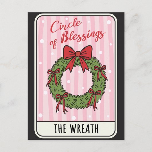 Circle of Blessings Christmas Wreath  シーズンポストカード (正面)