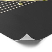 Circle of Fifth Deco金ゴールド2壁ポスター(暗) ポスター (角)