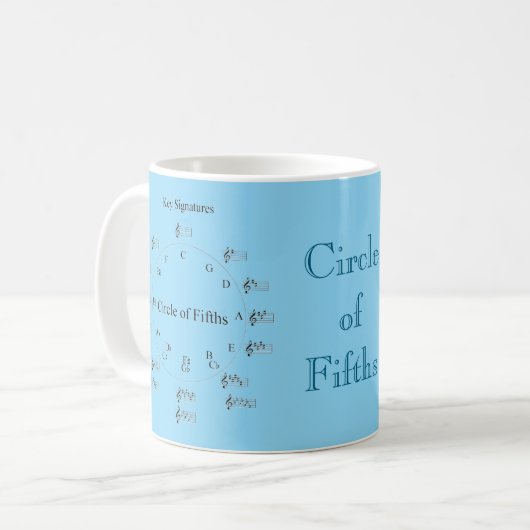 Circle of Fifths Mug コーヒーマグカップ (正面左)