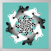 circle of giraffes poster ポスター (正面)