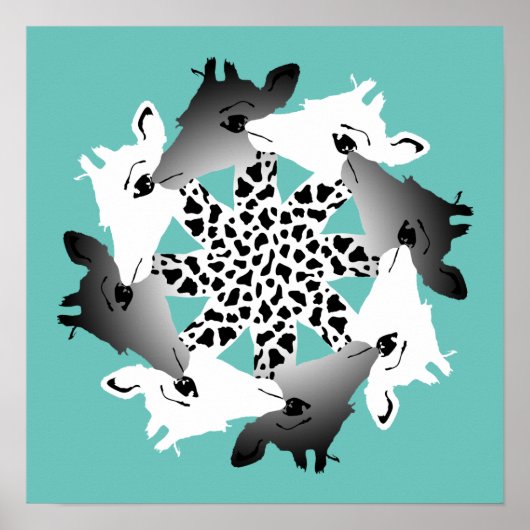 circle of giraffes poster ポスター (正面)