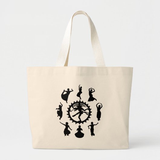 Circle of Indian Dance Large Tote Bag ラージトートバッグ (正面)