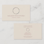 Circle of Life Symbolヨガインストラクターカスタマイズ 名刺 (正面/裏面)