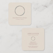 Circle of Life Symbolヨガ名前をカスタムする スクエア名刺 (正面/裏面)