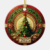 Circle of Light – クリスマスツリーの祝福 2025” セラミックオーナメント (正面)