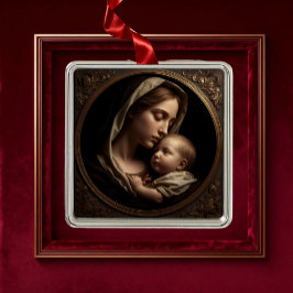 “Circle of Light: Madonna and Child”Ornament メタルオーナメント