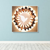 Circle of the Sacred Heart キャンバスプリント (インサイチュ (ウッドフロア))