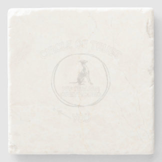 Circle Of Trust私のグレイハウンドイタリアンおもしろい犬。 ストーンコースター