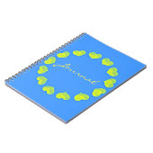 Circle onターコイズ・ジャーナル・ノートブックのハート ノートブック (左側)