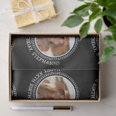 Circle Oneフォトハッピーバースデーグリーティング – 黒 薄葉紙 (ギフト)