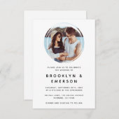 Circle Photoミニマル結婚リスト 招待状 (正面/裏面)