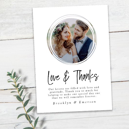 Circle Photoミニマル サンキューカード