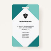 Circle Photo Logo QRコードカスタム従業員IDカード バッジ (裏面)