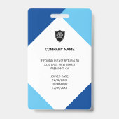 Circle Photo Logo QRコードカスタム従業員IDカード バッジ (裏面)