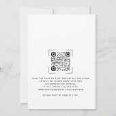 Circle Photo Minimalist QRコード結婚s 招待状 (裏面)