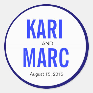 Circle Rimアウトライン優先デカール |ネイビーブルーインディゴ ラウンドシール