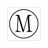 Circle Ring Capital Letter Monogram ラバースタンプ (インプリント)