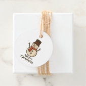 Circle Snowman Christmas Gift Tag - Front & Design フェイバータグ (インサイチュ)