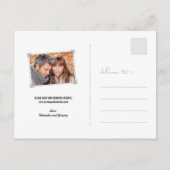 Circle Spotlightモダン切り出し日付の写真を保存 案内ポストカード (裏面)