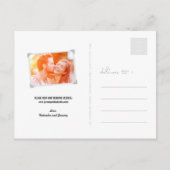 Circle Spotlightモダン切り出し日付の写真を保存 案内ポストカード (裏面)