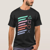Circle Square Triangle Cross Gaming Controller Sym Tシャツ (正面)