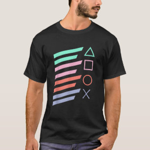 Circle Square Triangle Cross Gaming Controller Sym Tシャツ