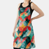 Circle Symphony:抽象芸術カラフルヴィンテージ エプロン (インサイチュ)