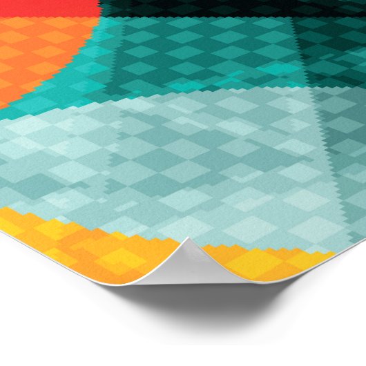 Circle Symphony:抽象芸術カラフルヴィンテージ ポスター (角)