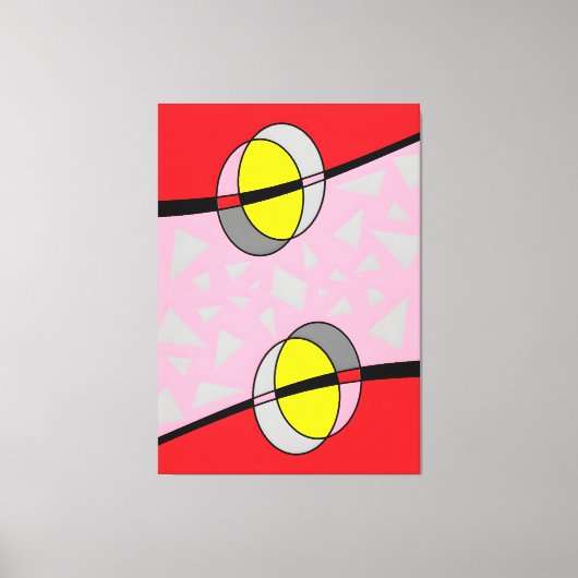 Circled Back Scrum Design II キャンバスプリント (正面)