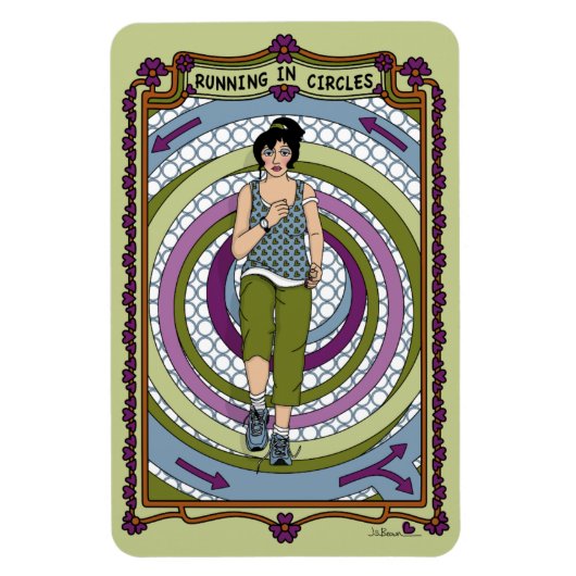 Circles_ランニングA_4x6冷蔵庫内のCircles_A_4x6冷蔵庫 マグネット (縦)