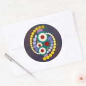 Circles Abstract Artwork ラウンドシール (封筒)