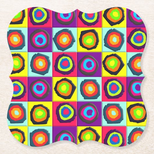 circles pattern ペーパーコースター (正面)