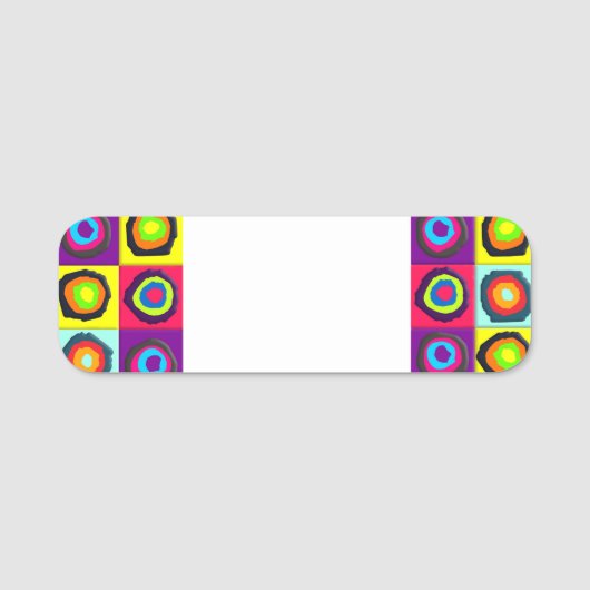 circles pattern 名札 (正面)