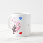 Circling Swan Love Romantic Fantasy Art 11 oz Mug コーヒーマグカップ (正面左)