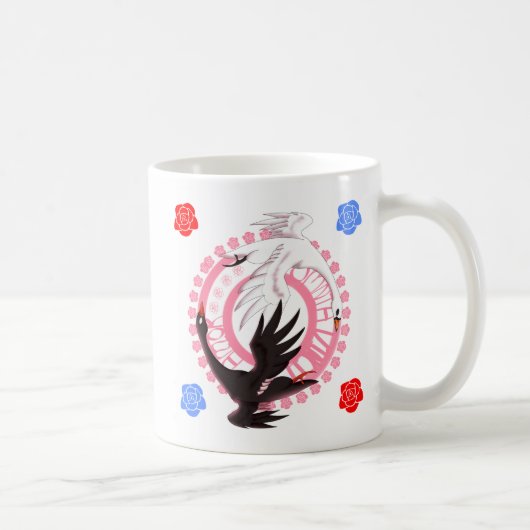 Circling Swan Love Romantic Fantasy Art 11 oz Mug コーヒーマグカップ (右)