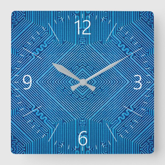 Circuit board スクエア壁時計 (正面)